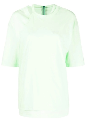 Y-3 layered logo-print T-shirt - Green