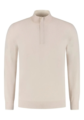 Gran Sasso high-neck half-zip sweater - Neutrals