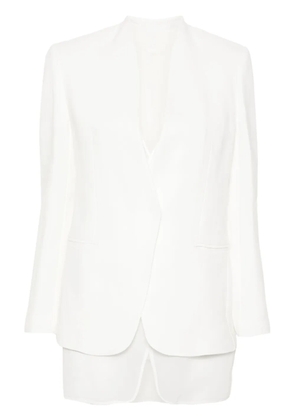 Brunello Cucinelli layered single-breasted blazer - White