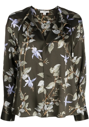 Vince Bellflower silk blouse - Green