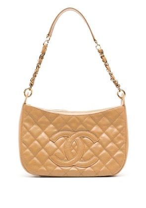CHANEL Pre-Owned 2002 quilted shoulder bag - Yellow