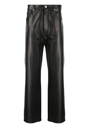 VTMNTS straight-leg leather trousers - Black