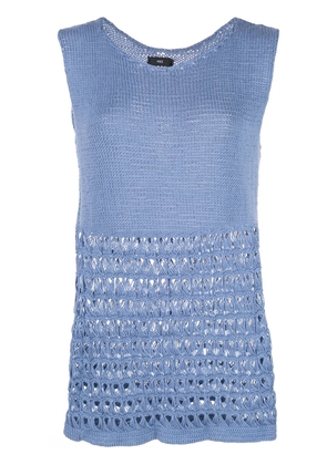 VOZ sleeveless knitted top - Blue