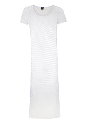 Amir Slama slits midi beach dress - White