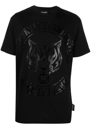 Plein Sport Tiger logo-print T-shirt - Black