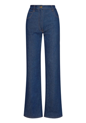 Oscar de la Renta high-rise straight-leg jeans - Blue