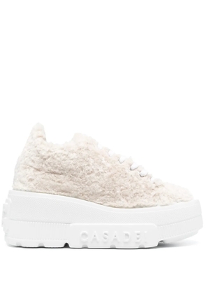 Casadei 80mm low-top fleece sneakers - Neutrals