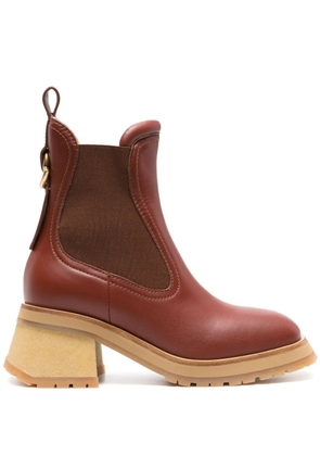 Moncler Gigi 70mm leather Chelsea boots - Brown
