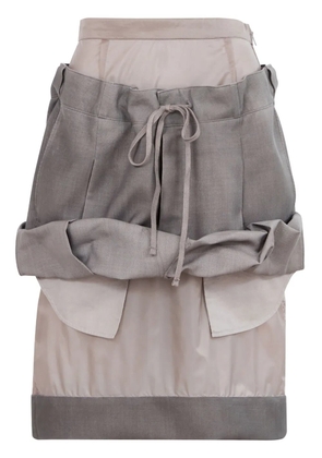 Maison Margiela layered mohair-wool skirt - Grey