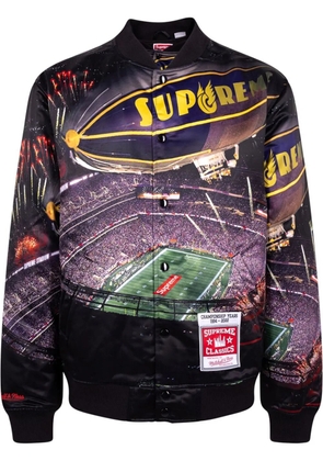 Supreme x Mitchell & Ness Stadium varsity jacket - Purple