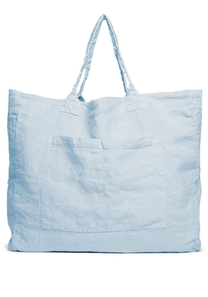 Once Milano Weekend linen tote bag - Blue