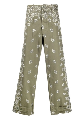 AMIRI bandana-print straight trousers - Green