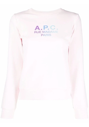A.P.C. Rue Madame Paris cotton sweatshirt - Pink