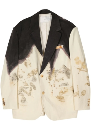 Feng Chen Wang natural-dye single-breasted blazer - White
