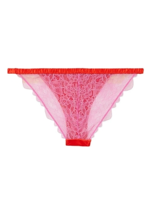 Love Stories satin-lace briefs - Red