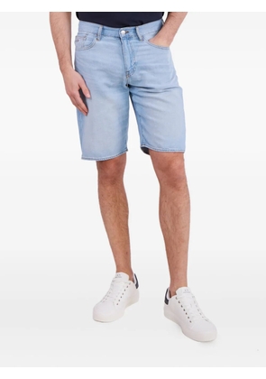 Armani Exchange logo-patch denim shorts - Blue