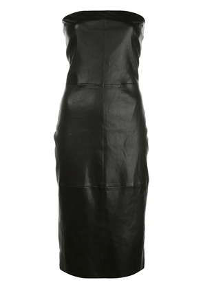 Rosetta Getty leather fitted dress - Black