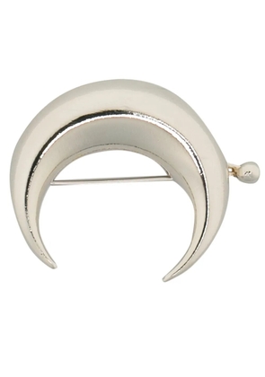 Marine Serre Regenerated Moon-shape hair cuff - Silver