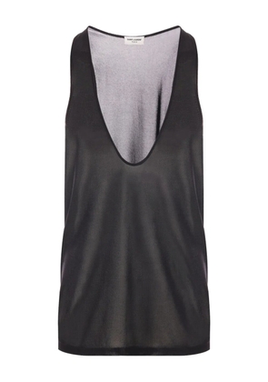Saint Laurent scoop-neck sleeveless tank top - Black