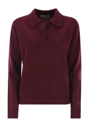 MC2 Saint Barth Eze polo-neck ribbed sweater - Red