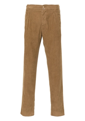 Kiton corduroy slim-cut trousers - Brown