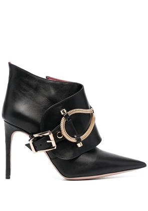HARDOT chain-link trim ankle boots - Black