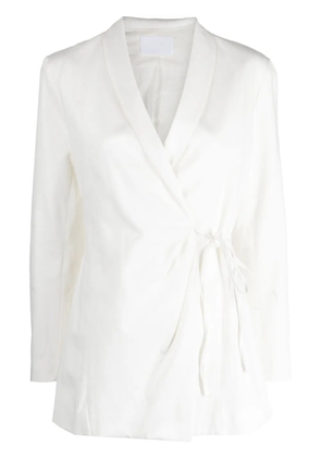 Merlette Vanda tied-waist wrap jacket - White