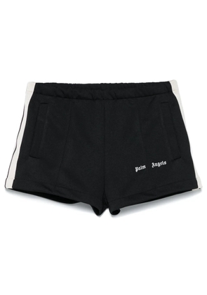 Palm Angels logo-print track shorts - Black