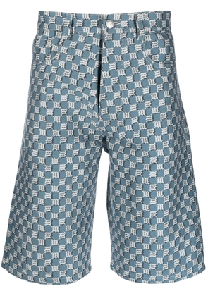 MISBHV logo-print denim shorts - Blue