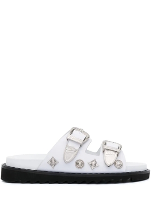 Toga Pulla double-buckle slip-on sandals - White