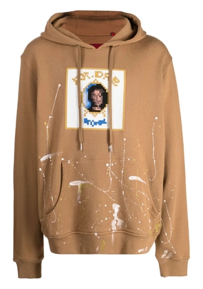 Mostly Heard Rarely Seen 8-Bit graphic-print cotton hoodie - Brown