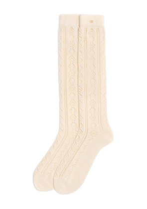 Valentino Garavani VLogo perforated socks - Neutrals