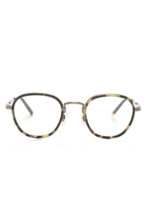 Oliver Peoples tortoiseshell-effect round-frame glasses - Gold