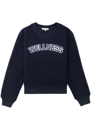 Sporty & Rich Wellness bouclé cropped sweatshirt - Blue