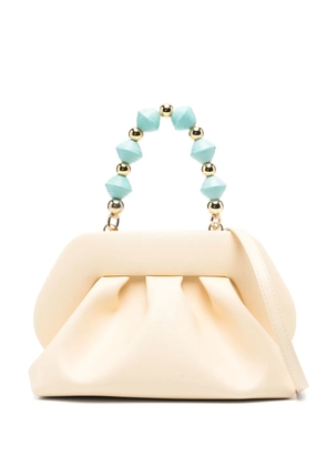 Themoirè bead-embellished tote bag - Neutrals