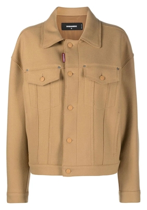 DSQUARED2 virgin wool blend jacket - Neutrals