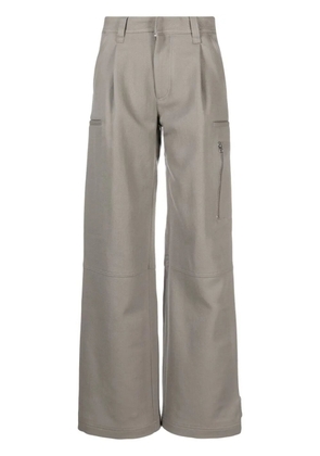 AMI Paris wide-leg virgin-wool trousers - Grey