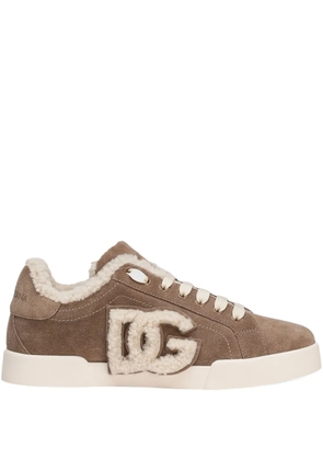 Dolce & Gabbana Portofino suede sneakers - Neutrals