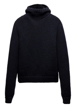 Prada hooded wool jumper - Blue