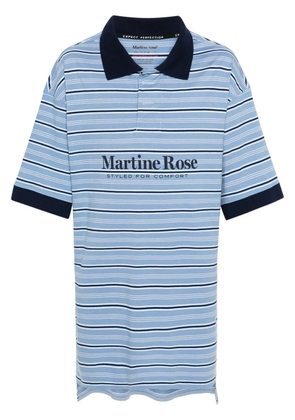 Martine Rose logo-print striped T-shirt - Blue