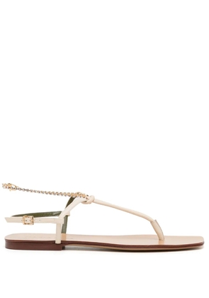 MARIA LUCA chain-link leather sandals - Neutrals