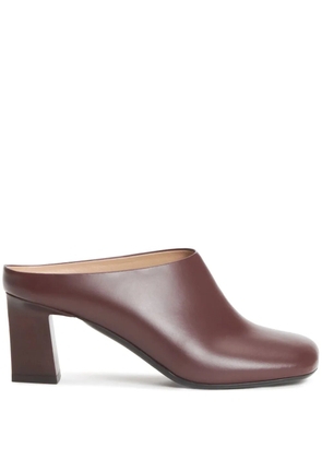 Fabiana Filippi square-toe mules - Red