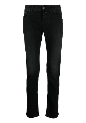 Jacob Cohën contrasting-pocket skinny trousers - Black