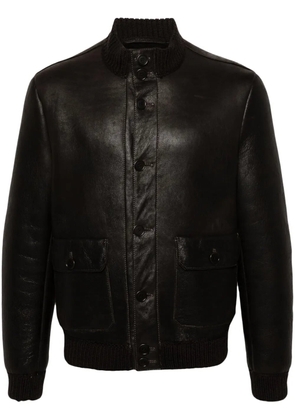 Salvatore Santoro leather bomber jacket - Brown
