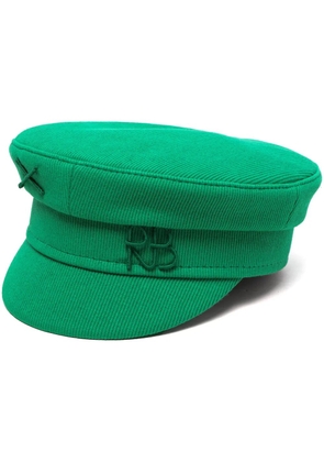 Ruslan Baginskiy logo-embroidered ribbed baker boy hat - Green