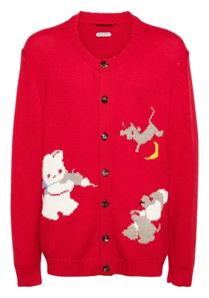 BODE Novelty Prose wool cardigan - Red