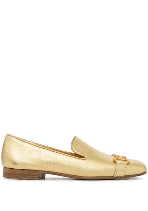 Madison.Maison square-toe horsebit loafers - Gold