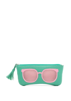Sarah Chofakian sunglasses-print leather purse - Green