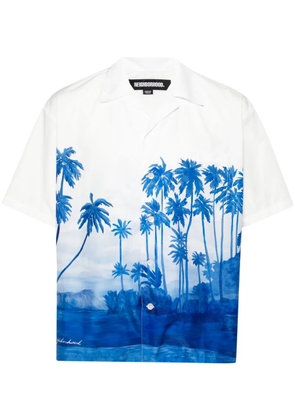 Neighborhood Palm Tree-print shirt - White