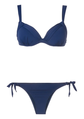 Amir Slama ruched detail bikini set - Blue